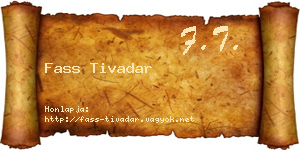 Fass Tivadar névjegykártya